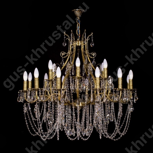 Люстра Бронзовая Богиня Резная (18 ламп)